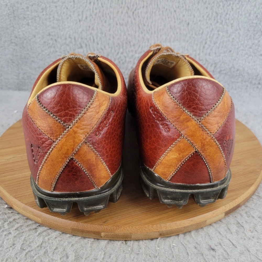 Men's Adidas Gold Shoes Brown and Tan Leather Shoes - Picture 7 of 11